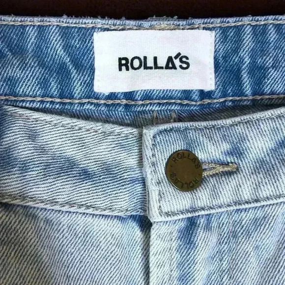 Rolla's High Rise Jeans Size 29 Light Wash Mid Rise Skinny Fit Tapered - Picture 6 of 9